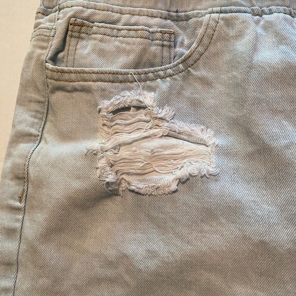YMI Womens Dream Collection High Rise Tie Waist Distressed Shorts Size 3X - Picture 11 of 13